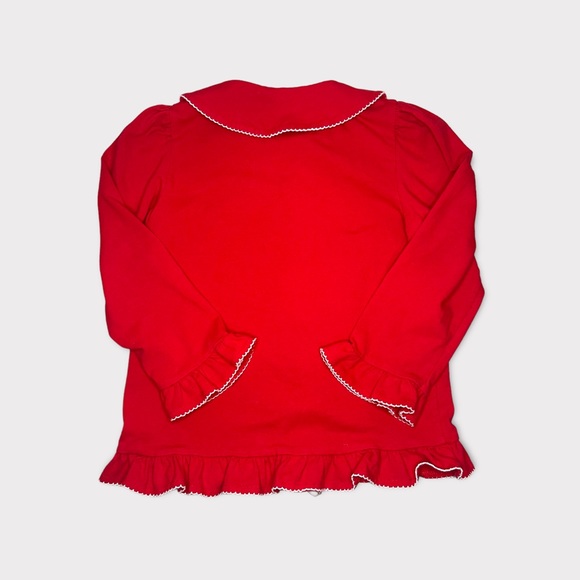 Classic Whimsy Red Holiday Pajamas Top - Picture 4 of 4